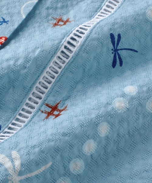 MIKI HOUSE（ミキハウス）の「金魚・とんぼ和柄の甚平スーツ（浴衣・キッズ・ブルー/ホワイト・120cm/110cm/100cm/140cm/130cm/90cm/80ｃｍ）」の14枚目の写真