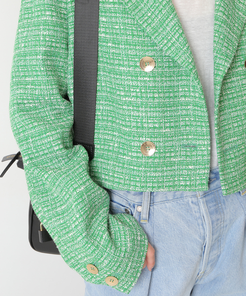Spick & Span(スピックアンドスパン)の「ツィードショート丈ジャケット(その他アウター・レディース・ブルー系その他/グリーン・FREE)」の22枚目の写真