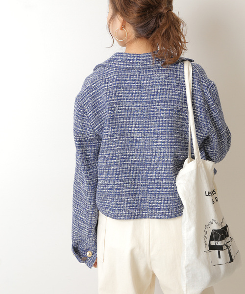 Spick & Span(スピックアンドスパン)の「ツィードショート丈ジャケット(その他アウター・レディース・ブルー系その他/グリーン・FREE)」の16枚目の写真