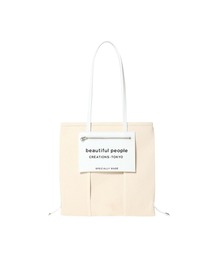 beautiful people | beautiful people lining logo pocket tote bag M 7315611965(トートバッグ)