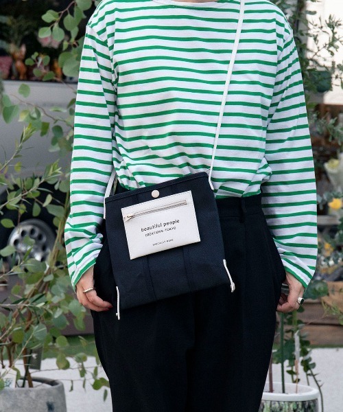 beautiful people(ビューティフルピープル)の「beautiful people lining logo pocket tote bag M 7315611965(トートバッグ・レディース・ブラック/グレー/ホワイト/ピンク/ベージュ・FREE)」の16枚目の写真