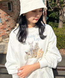 one after another NICE CLAUP | オーバーサイズが可愛い。うさぎアソートスウェット(スウェット)