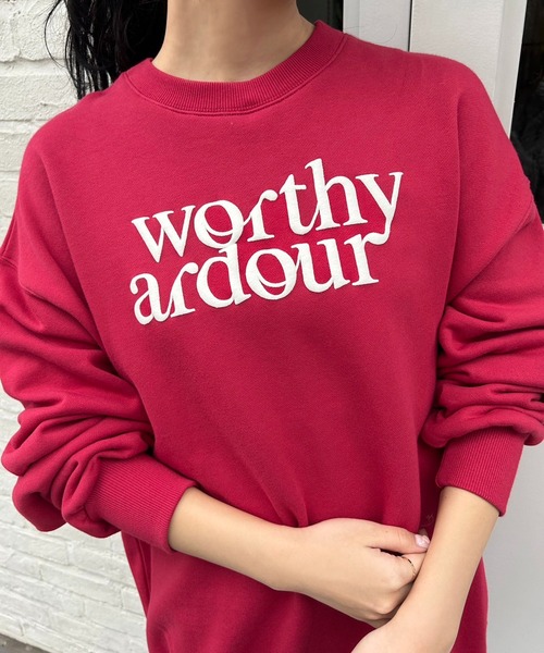 one after another NICE CLAUP（ワンアフターアナザーナイスクラップ）の「オーバーサイズが可愛い。うさぎアソートスウェット（スウェット・レディース・レッド/オフホワイト/ピンク/オートミール・FREE）」の7枚目の写真