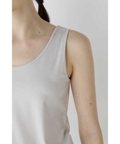human woman（ヒューマンウーマン）の「オーガニックコットンスムースタンクトップ（タンクトップ・レディース・グレー/ホワイト・MEDIUM）」の15枚目の写真