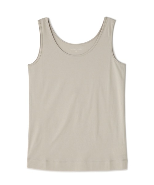 human woman（ヒューマンウーマン）の「オーガニックコットンスムースタンクトップ（タンクトップ・レディース・グレー/ホワイト・MEDIUM）」の8枚目の写真