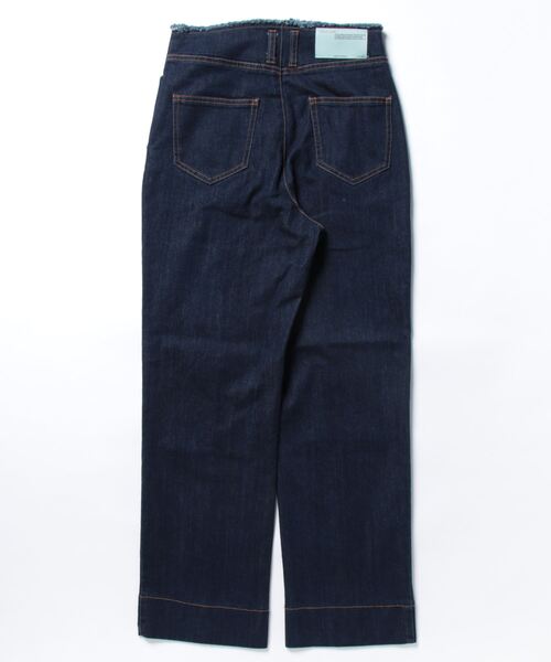 REAL CUBE（リアルキューブ）の「ハイウエストストレッチストレートデニム（デニムパンツ・レディース・ライトブルー/インディゴブルー・FREE）」の12枚目の写真