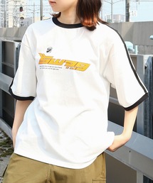 【ZIP FIVE】 アソート ロゴ ビッグシルエット リンガー 半袖 Tシャツ