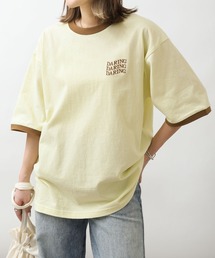 【ZIP FIVE】 アソート ロゴ ビッグシルエット リンガー 半袖 Tシャツ