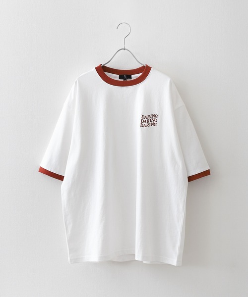 ZIP FIVE(ジップファイブ)の「【ZIP FIVE】 アソート ロゴ ビッグシルエット リンガー 半袖 Tシャツ(Tシャツ/カットソー・メンズ・ベージュ系/ホワイト×レッド/ホワイト×グリーン/ホワイト×ブラック/ホワイト系/ホワイト系1/レモンイエロー/クリーム/ブラック×ホワイト/ホワイト×ネイビー/ホワイト系2・SMALL/MEDIUM/LARGE/X-LARGE)」の18枚目の写真