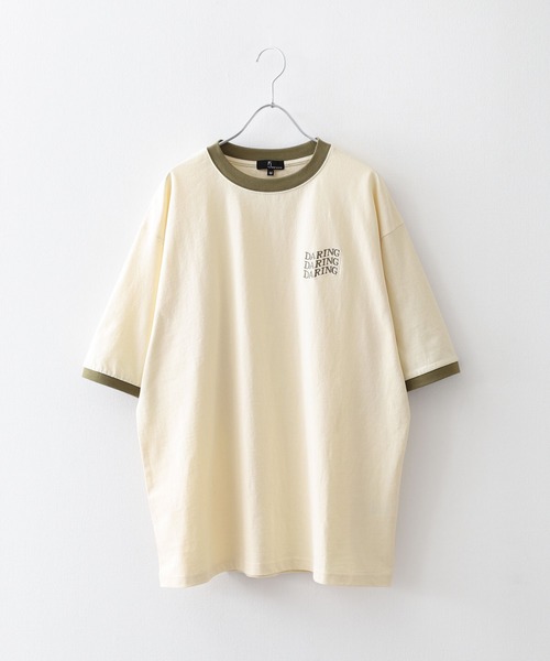 ZIP FIVE(ジップファイブ)の「【ZIP FIVE】 アソート ロゴ ビッグシルエット リンガー 半袖 Tシャツ(Tシャツ/カットソー・メンズ・ベージュ系/ホワイト×レッド/ホワイト×グリーン/ホワイト×ブラック/ホワイト系/ホワイト系1/レモンイエロー/クリーム/ブラック×ホワイト/ホワイト×ネイビー/ホワイト系2・SMALL/MEDIUM/LARGE/X-LARGE)」の22枚目の写真