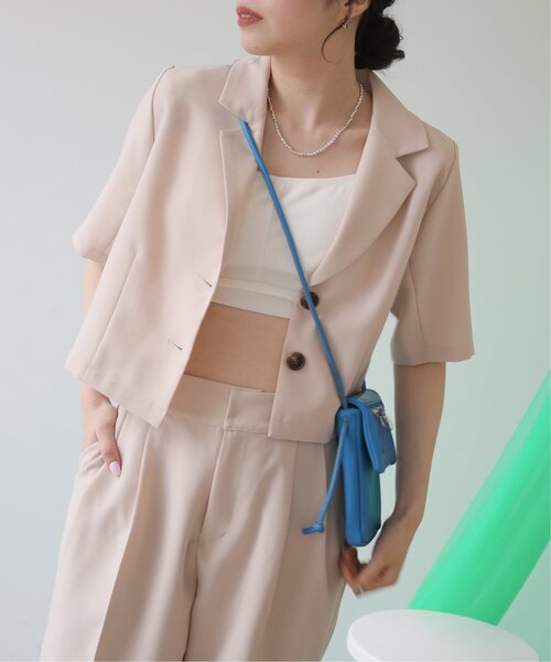 Ray Cassin ショート テーラード ジャケット パンツ セットアップ Ray Cassin ショート テーラード ジャケット パンツ セットアップ