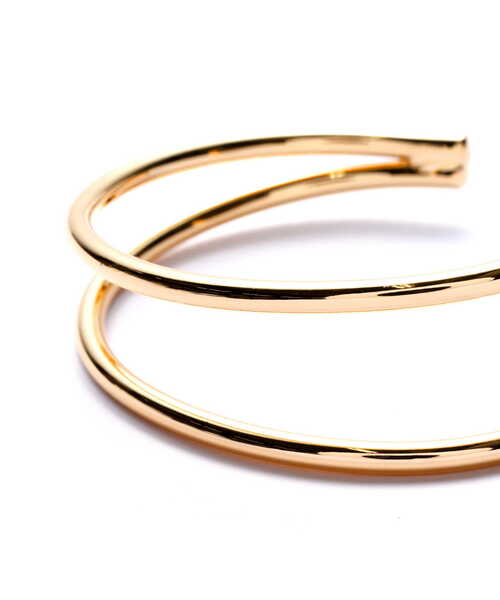 NATURAL BEAUTY BASIC（ナチュラルビューティーベーシック）の「ダブルラインバングル（バングル/リストバンド・レディース・ゴールド・ﾌﾘ-）」の4枚目の写真