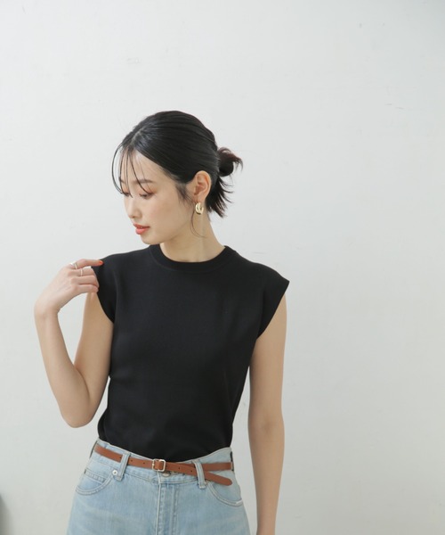 LB.04/UVカット・接触冷感・洗濯機洗可ノースリーブサマーニット