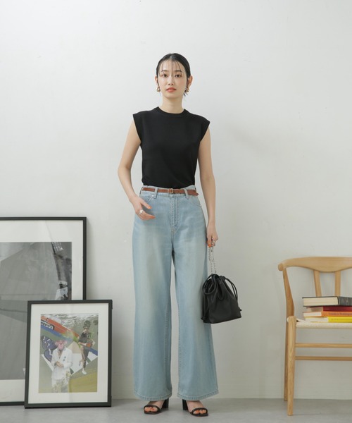 LB.04/UVカット・接触冷感・洗濯機洗可ノースリーブサマーニット