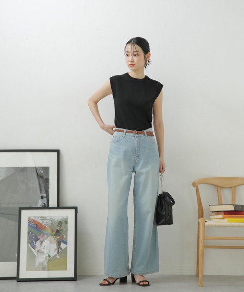 LB.04/UVカット・接触冷感・洗濯機洗可ノースリーブサマーニット