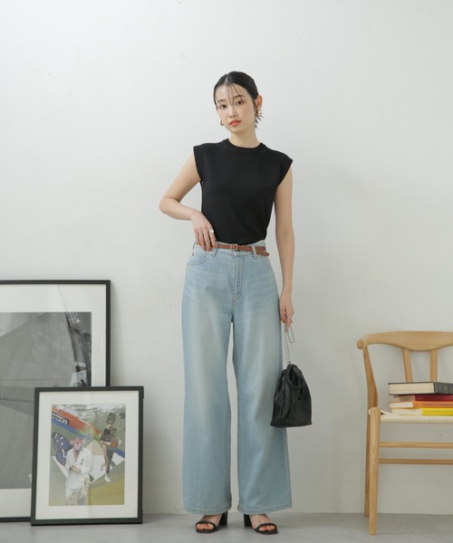 LB.04/UVカット・接触冷感・洗濯機洗可ノースリーブサマーニット