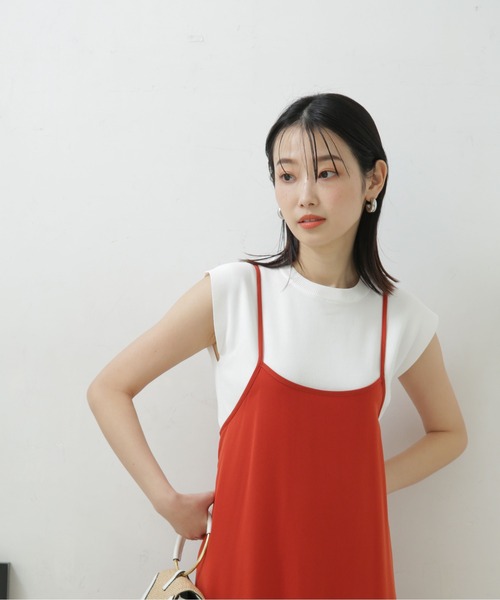 LB.04/UVカット・接触冷感・洗濯機洗可ノースリーブサマーニット