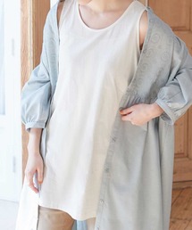 綿100%ロングタンクトップ