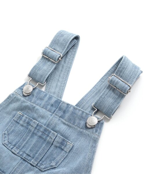 BREEZE（ブリーズ）の「ショートデニムサロペット（サロペット/オーバーオール・キッズ・ピンク/サックスブルー・120/90/100/110/80）」の14枚目の写真