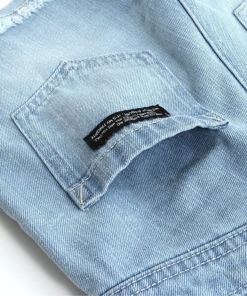 BREEZE（ブリーズ）の「ショートデニムサロペット（サロペット/オーバーオール・キッズ・ピンク/サックスブルー・120/90/100/110/80）」の7枚目の写真