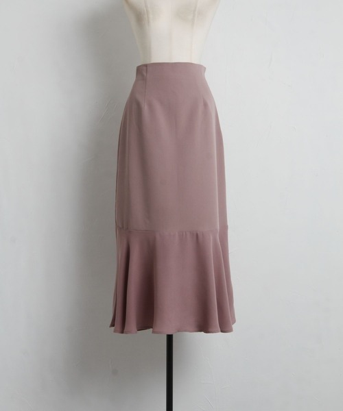 tocco closet(トッコ クローゼット)の「裾切り替えマーメイドフレアスカート(スカート・レディース・ブラック/ピンクベージュ・M)」の12枚目の写真