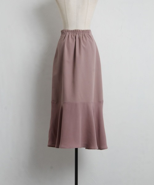 tocco closet(トッコ クローゼット)の「裾切り替えマーメイドフレアスカート(スカート・レディース・ブラック/ピンクベージュ・M)」の10枚目の写真