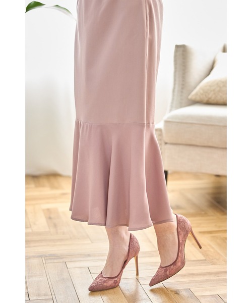 tocco closet(トッコ クローゼット)の「裾切り替えマーメイドフレアスカート(スカート・レディース・ブラック/ピンクベージュ・M)」の17枚目の写真