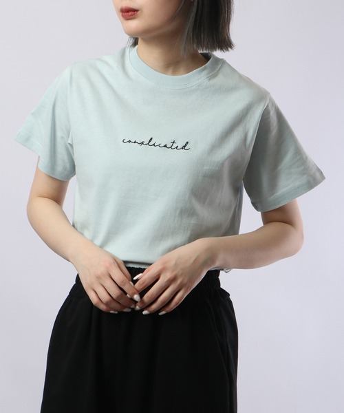 spiritoso(スピリトーゾ)の「spiritoso ComplicatedプリントTシャツ 半袖(Tシャツ/カットソー・レディース・レモンイエロー/カーキ/グリーン/ラベンダー/スミクロ/グレー/グレイッシュベージュ・F)」の1枚目の写真