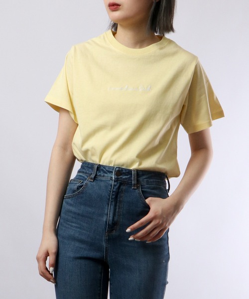 spiritoso(スピリトーゾ)の「spiritoso ComplicatedプリントTシャツ 半袖(Tシャツ/カットソー・レディース・レモンイエロー/カーキ/グリーン/ラベンダー/スミクロ/グレー/グレイッシュベージュ・F)」の7枚目の写真