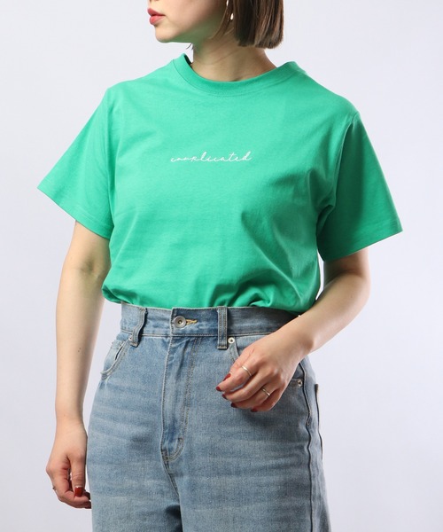spiritoso(スピリトーゾ)の「spiritoso ComplicatedプリントTシャツ 半袖(Tシャツ/カットソー・レディース・レモンイエロー/カーキ/グリーン/ラベンダー/スミクロ/グレー/グレイッシュベージュ・F)」の5枚目の写真