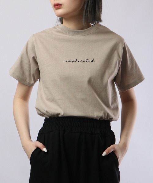 spiritoso(スピリトーゾ)の「spiritoso ComplicatedプリントTシャツ 半袖(Tシャツ/カットソー・レディース・レモンイエロー/カーキ/グリーン/ラベンダー/スミクロ/グレー/グレイッシュベージュ・F)」の10枚目の写真