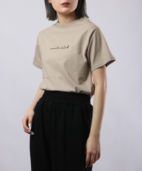spiritoso(スピリトーゾ)の「spiritoso ComplicatedプリントTシャツ 半袖(Tシャツ/カットソー・レディース・レモンイエロー/カーキ/グリーン/ラベンダー/スミクロ/グレー/グレイッシュベージュ・F)」の13枚目の写真