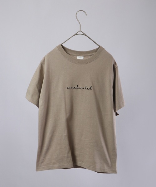 spiritoso(スピリトーゾ)の「spiritoso ComplicatedプリントTシャツ 半袖(Tシャツ/カットソー・レディース・レモンイエロー/カーキ/グリーン/ラベンダー/スミクロ/グレー/グレイッシュベージュ・F)」の9枚目の写真