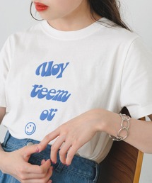 Kastane | 【サイズ展開あり】スウェード発泡プリントTee(Tシャツ/カットソー)