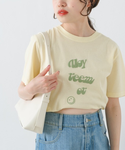 Kastane(カスタネ)の「【サイズ展開あり】スウェード発泡プリントTee(Tシャツ/カットソー・レディース・ピンク/ホワイト系その他/ホワイト系その他2/アイボリー・S/XS)」の5枚目の写真