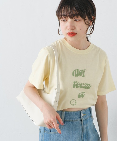 Kastane(カスタネ)の「【サイズ展開あり】スウェード発泡プリントTee(Tシャツ/カットソー・レディース・ピンク/ホワイト系その他/ホワイト系その他2/アイボリー・S/XS)」の6枚目の写真