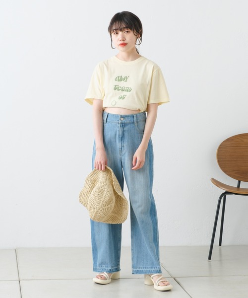 Kastane(カスタネ)の「【サイズ展開あり】スウェード発泡プリントTee(Tシャツ/カットソー・レディース・ピンク/ホワイト系その他/ホワイト系その他2/アイボリー・S/XS)」の8枚目の写真