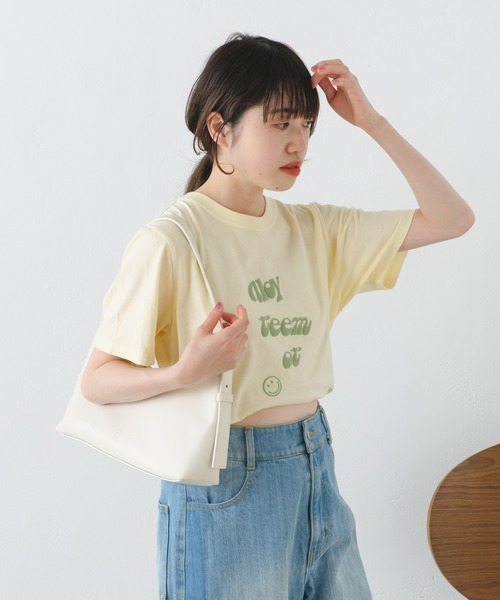 Kastane(カスタネ)の「【サイズ展開あり】スウェード発泡プリントTee(Tシャツ/カットソー・レディース・ピンク/ホワイト系その他/ホワイト系その他2/アイボリー・S/XS)」の7枚目の写真