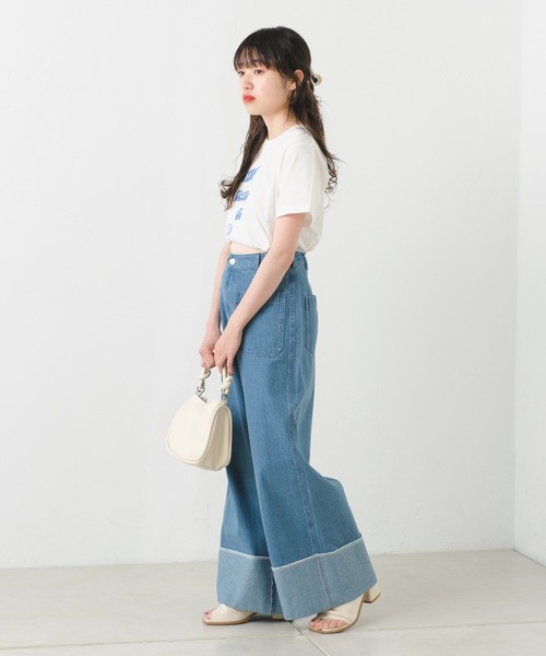 Kastane(カスタネ)の「【サイズ展開あり】スウェード発泡プリントTee(Tシャツ/カットソー・レディース・ピンク/ホワイト系その他/ホワイト系その他2/アイボリー・S/XS)」の15枚目の写真