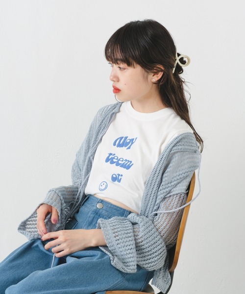 Kastane(カスタネ)の「【サイズ展開あり】スウェード発泡プリントTee(Tシャツ/カットソー・レディース・ピンク/ホワイト系その他/ホワイト系その他2/アイボリー・S/XS)」の12枚目の写真