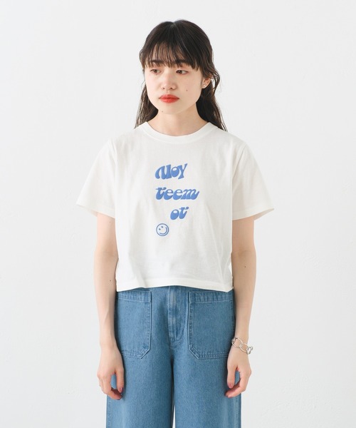 Kastane(カスタネ)の「【サイズ展開あり】スウェード発泡プリントTee(Tシャツ/カットソー・レディース・ピンク/ホワイト系その他/ホワイト系その他2/アイボリー・S/XS)」の17枚目の写真