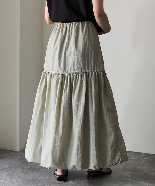 Riberry（リベリー）の「ドロストバルーンスカート（スカート・レディース・チャコールグレー/ライトカーキ・MEDIUM）」の16枚目の写真