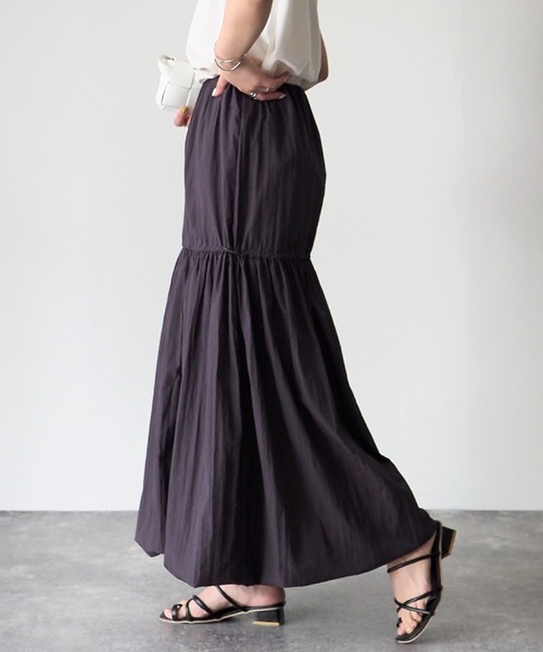 Riberry（リベリー）の「ドロストバルーンスカート（スカート・レディース・チャコールグレー/ライトカーキ・MEDIUM）」の20枚目の写真