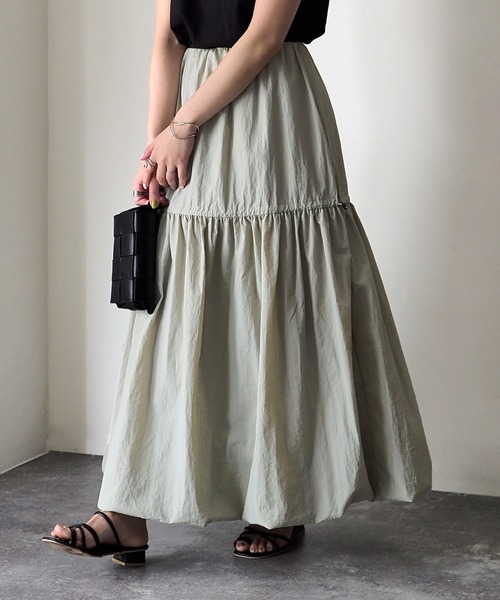 Riberry（リベリー）の「ドロストバルーンスカート（スカート・レディース・チャコールグレー/ライトカーキ・MEDIUM）」の11枚目の写真