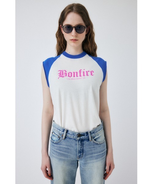 MOUSSY（マウジー）の「RAGRAN BLACK LETTER NS Tシャツ（タンクトップ・レディース・オレンジ/ブルー/ライトブラック・FREE）」の19枚目の写真