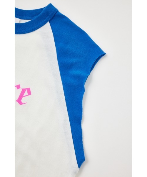 MOUSSY（マウジー）の「RAGRAN BLACK LETTER NS Tシャツ（タンクトップ・レディース・オレンジ/ブルー/ライトブラック・FREE）」の20枚目の写真