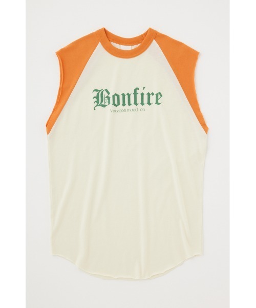 MOUSSY（マウジー）の「RAGRAN BLACK LETTER NS Tシャツ（タンクトップ・レディース・オレンジ/ブルー/ライトブラック・FREE）」の18枚目の写真