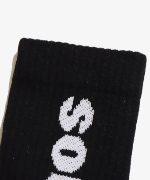 atmos pink(アトモスピンク)の「atmos JACQUARD LOGO SOCKS 2 / アトモス ジャガード ロゴ ソックス 2(ソックス/靴下・メンズ・ブラック/グレー/ホワイト×ブルー・26-28cm)」の7枚目の写真