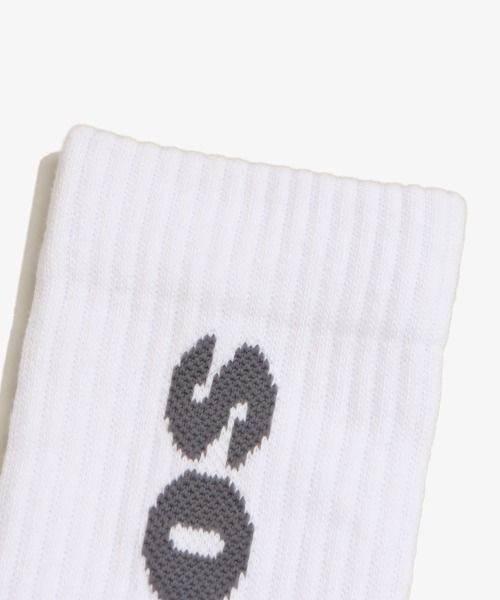 atmos pink(アトモスピンク)の「atmos JACQUARD LOGO SOCKS 2 / アトモス ジャガード ロゴ ソックス 2(ソックス/靴下・メンズ・ブラック/グレー/ホワイト×ブルー・26-28cm)」の8枚目の写真