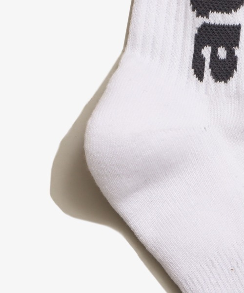 atmos pink(アトモスピンク)の「atmos JACQUARD LOGO SOCKS 2 / アトモス ジャガード ロゴ ソックス 2(ソックス/靴下・メンズ・ブラック/グレー/ホワイト×ブルー・26-28cm)」の10枚目の写真